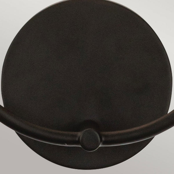 Sylvia Twin Wall Light in Matte Black and Clear Glass