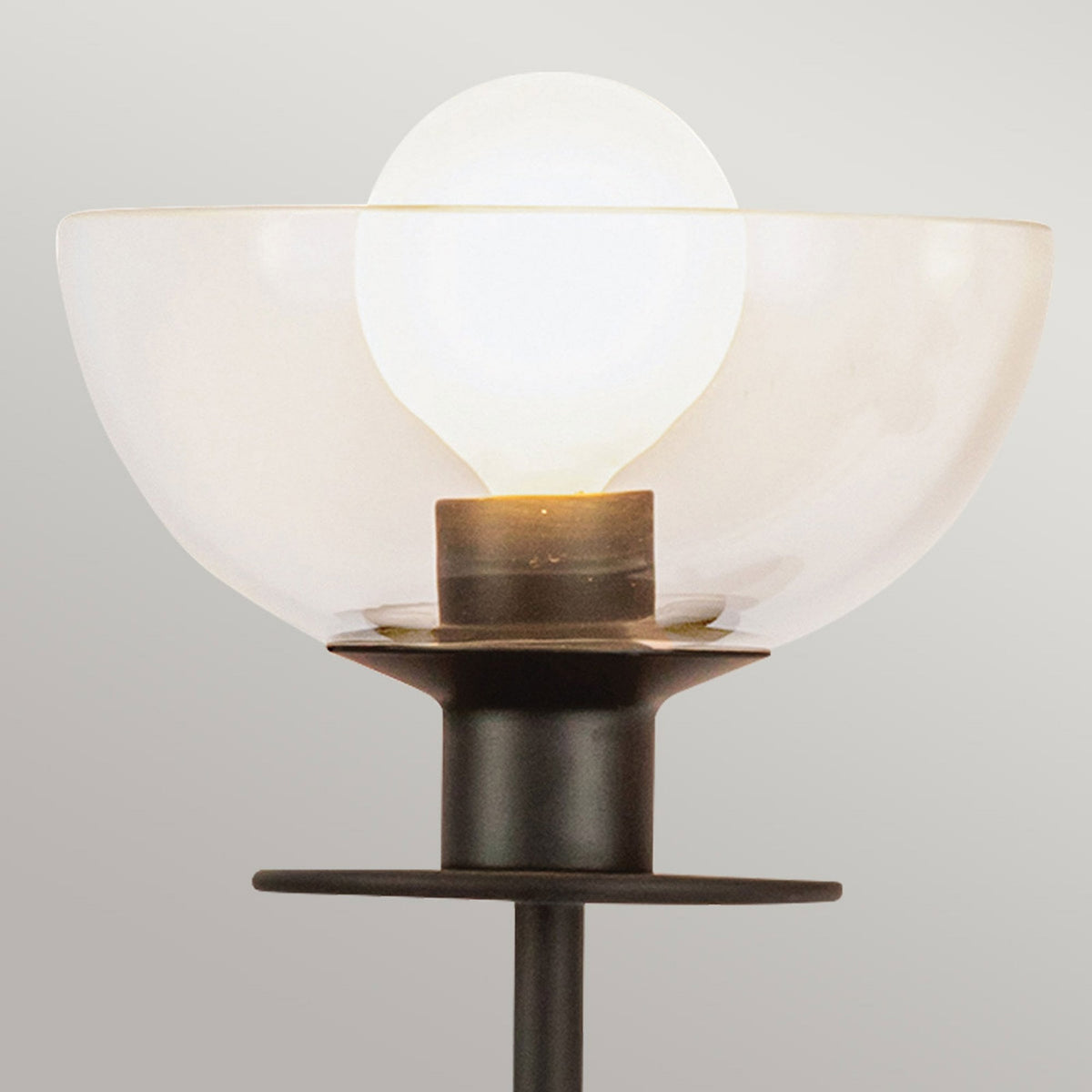 Sylvia Twin Wall Light in Matte Black and Clear Glass