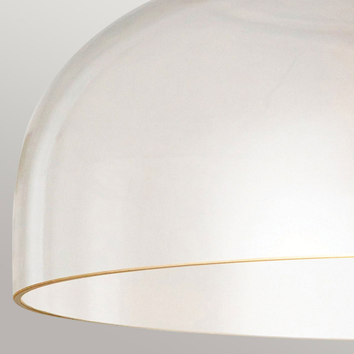 Sylvia Semi Flush Ceiling Light in Brushed Gold and Clear Glass