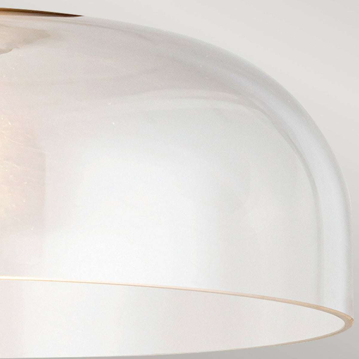 Sylvia Semi Flush Ceiling Light in Matte Black and Clear Glass