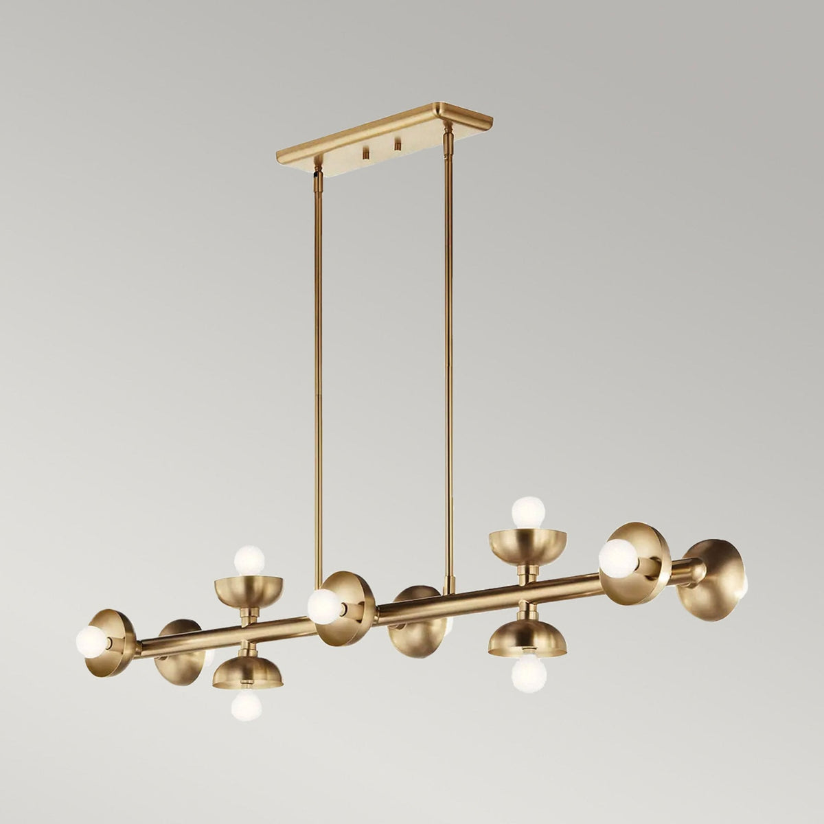 Palta Ten Light Linear Pendant in Champagne Bronze