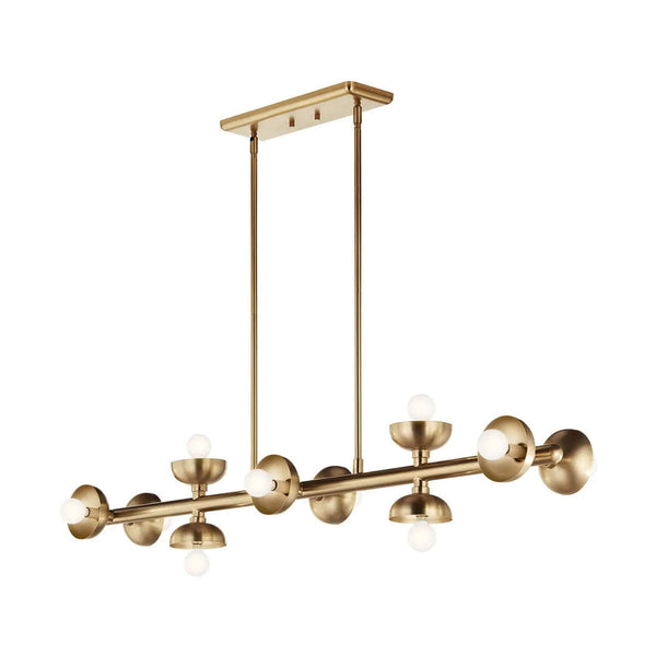 Palta Ten Light Linear Pendant in Champagne Bronze