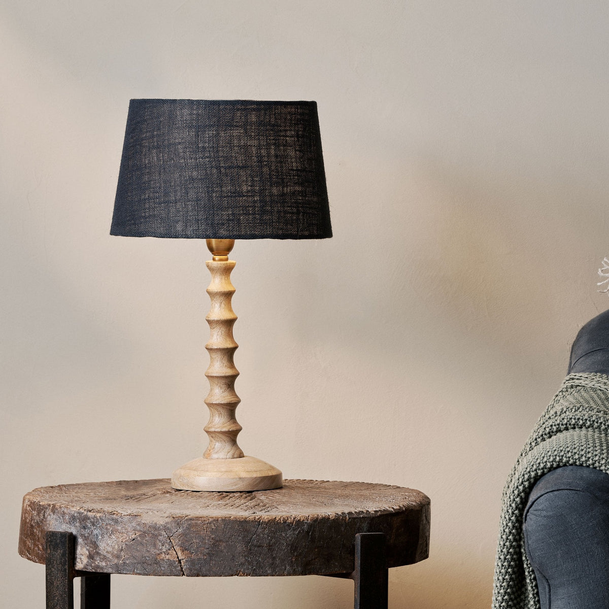 Avisa Bedside Table Lamp Base In Natural Mango Wood