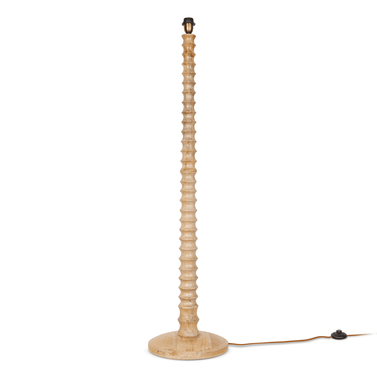 Avisa Floor Lamp Base In Natural Mango Wood