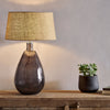Baba Large Tall Hammered Glass Table Lamp Base In Smoked Finish