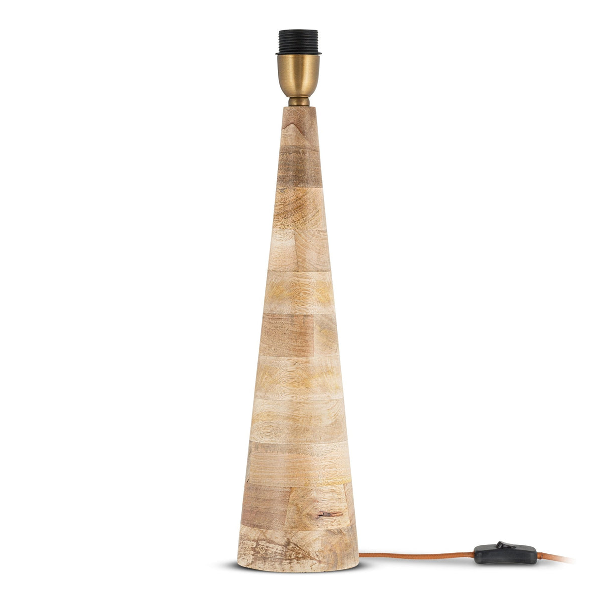 Chameli Tapered Mango Wood Table Lamp Base