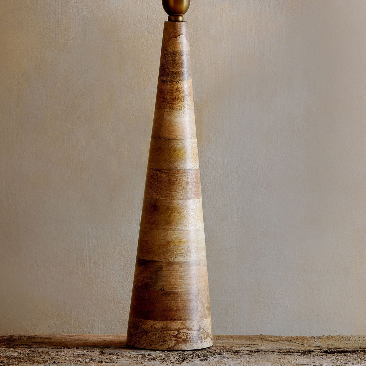 Chameli Tapered Mango Wood Table Lamp Base