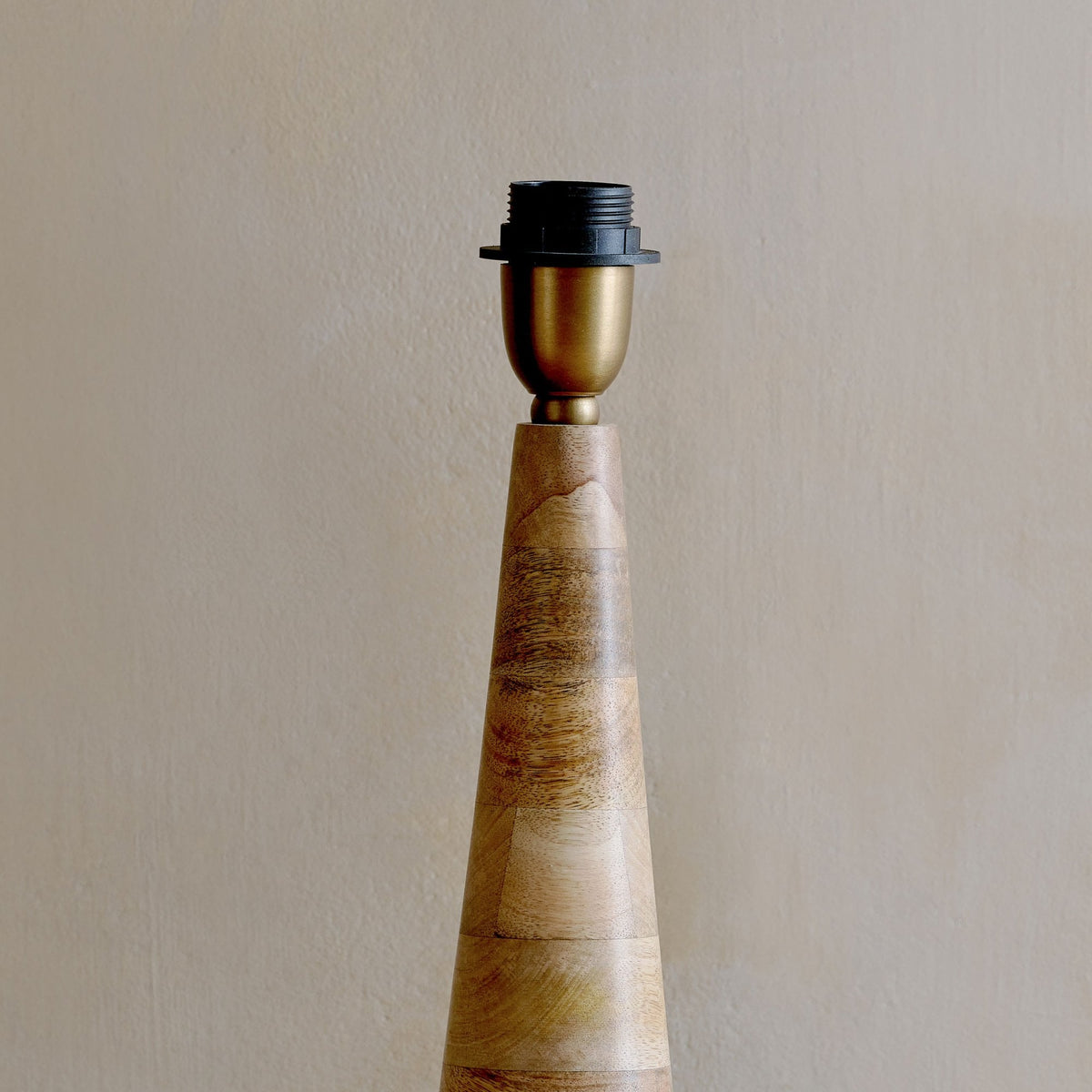 Chameli Tapered Mango Wood Table Lamp Base