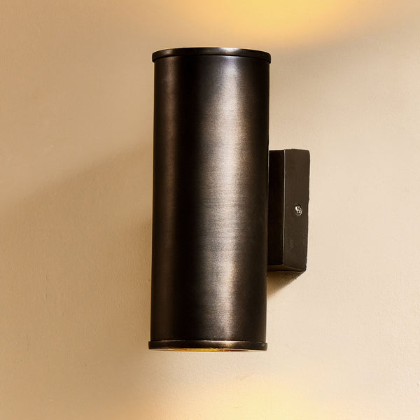 Ziro IP44 Outdoor Up and Down Wall Light in Antique Bronze