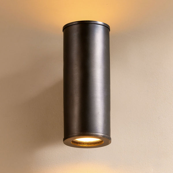 Ziro IP44 Outdoor Up and Down Wall Light in Antique Bronze