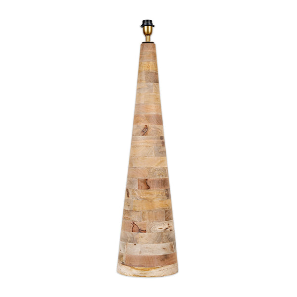 Chameli Tapered Mango Wood Floor Lamp Base