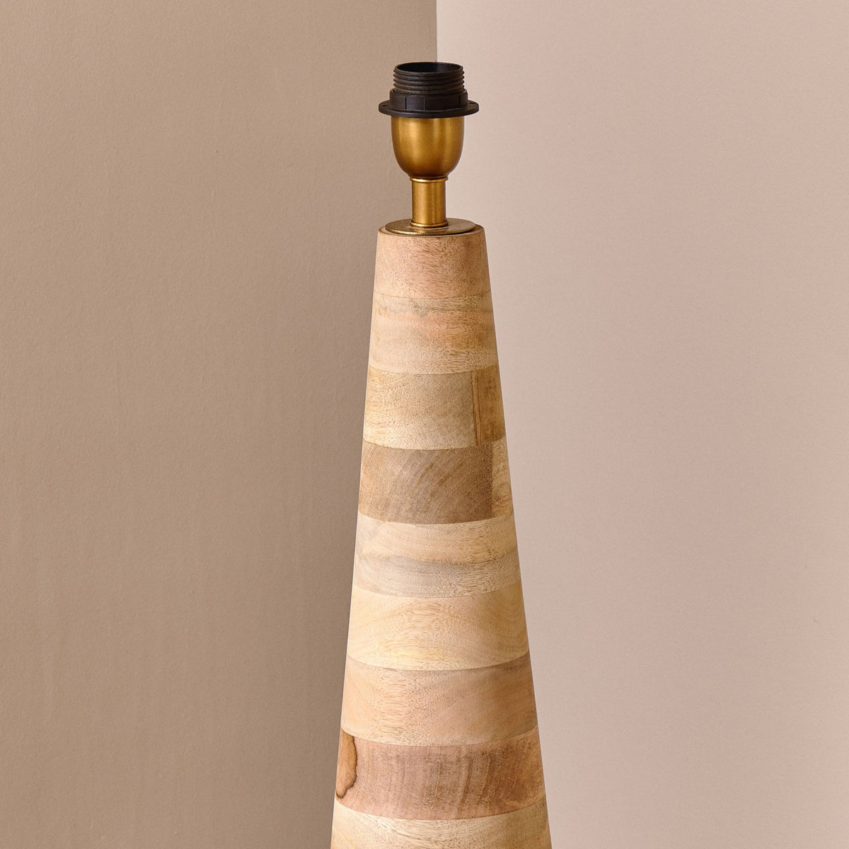 Chameli Tapered Mango Wood Floor Lamp Base