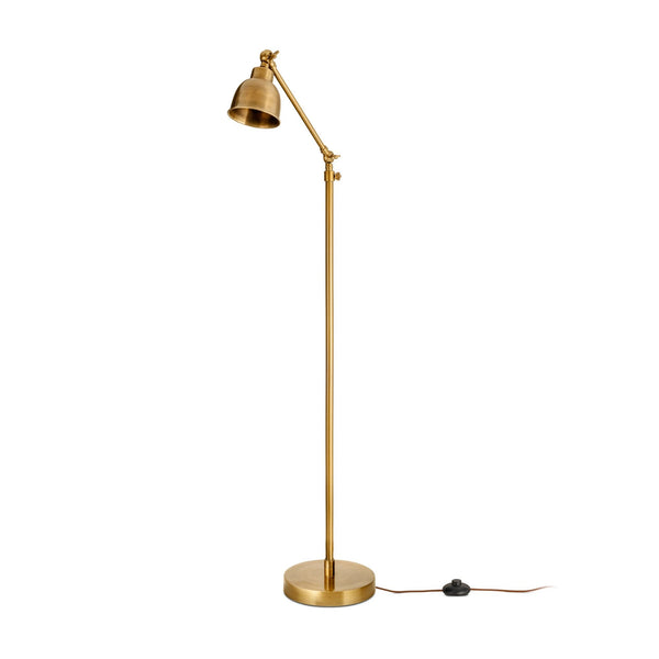 Chapda Adjustable Floor Lamp in Antiqued Brass