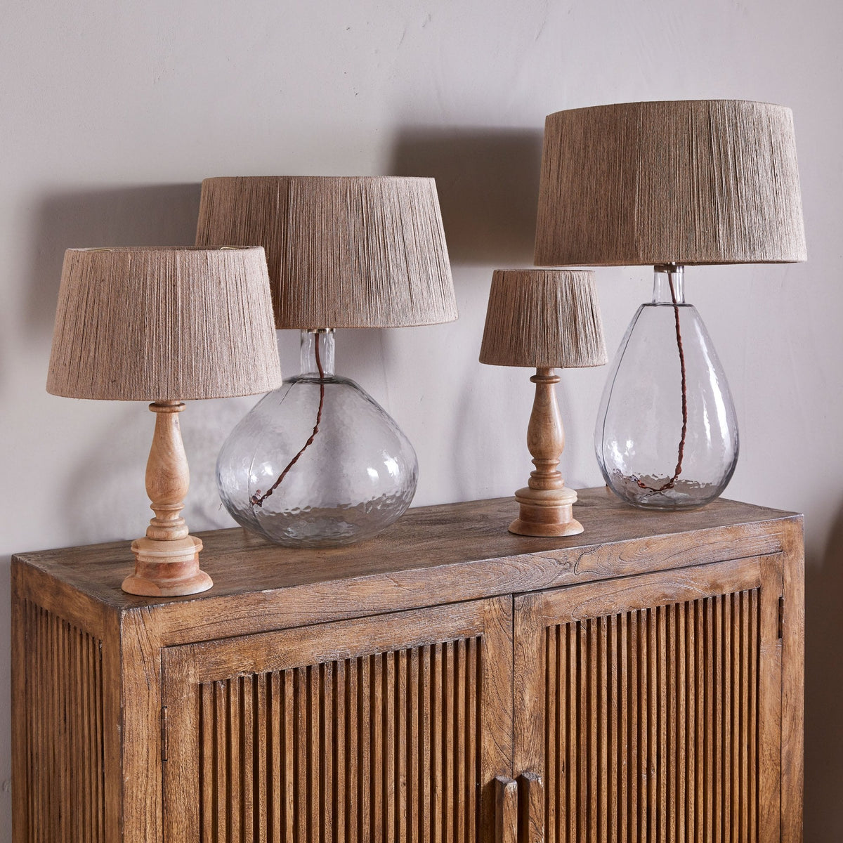 Tiwa Small Natural Woven Jute Lampshade