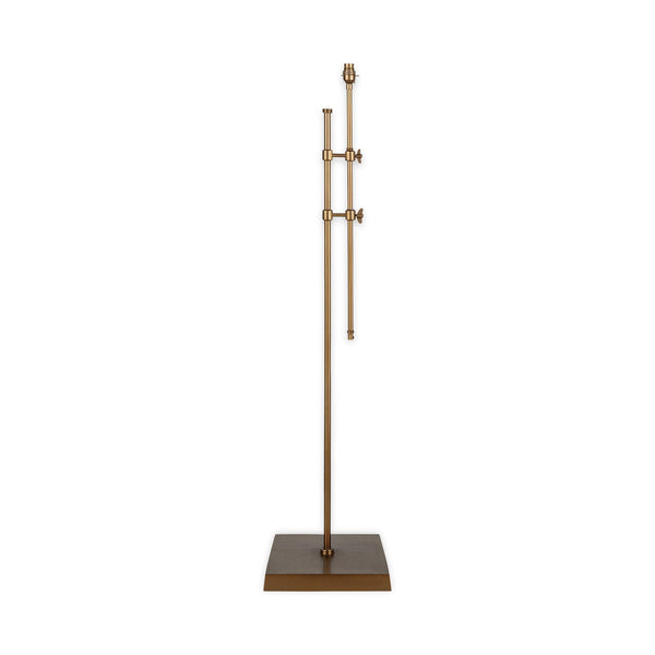 Chintala Adjustable Height Iron Floor Lamp In Antique Brass