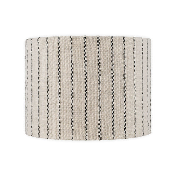 Sanja Medium Cotton Stripe Lampshade in Off White & Grey