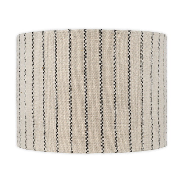 Sanja Large Cotton Stripe Lampshade in Off White & Grey