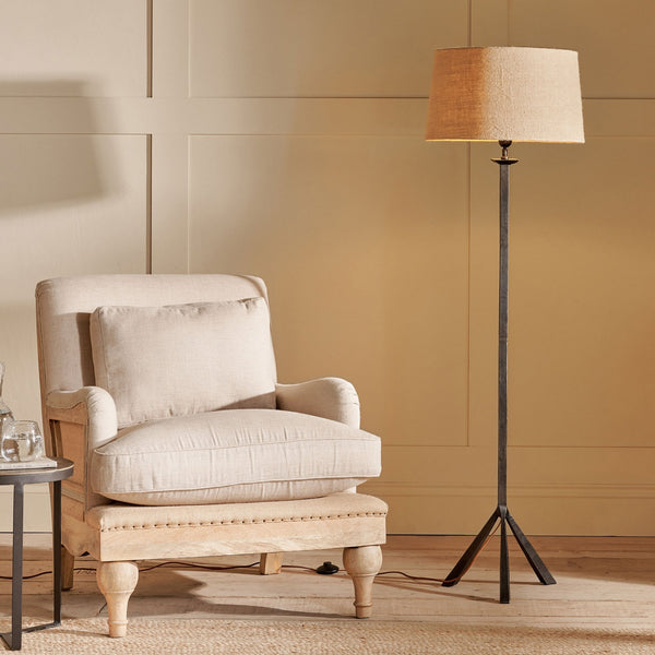 Sahhil Metal Tripod Floor Lamp in Antique Bronze