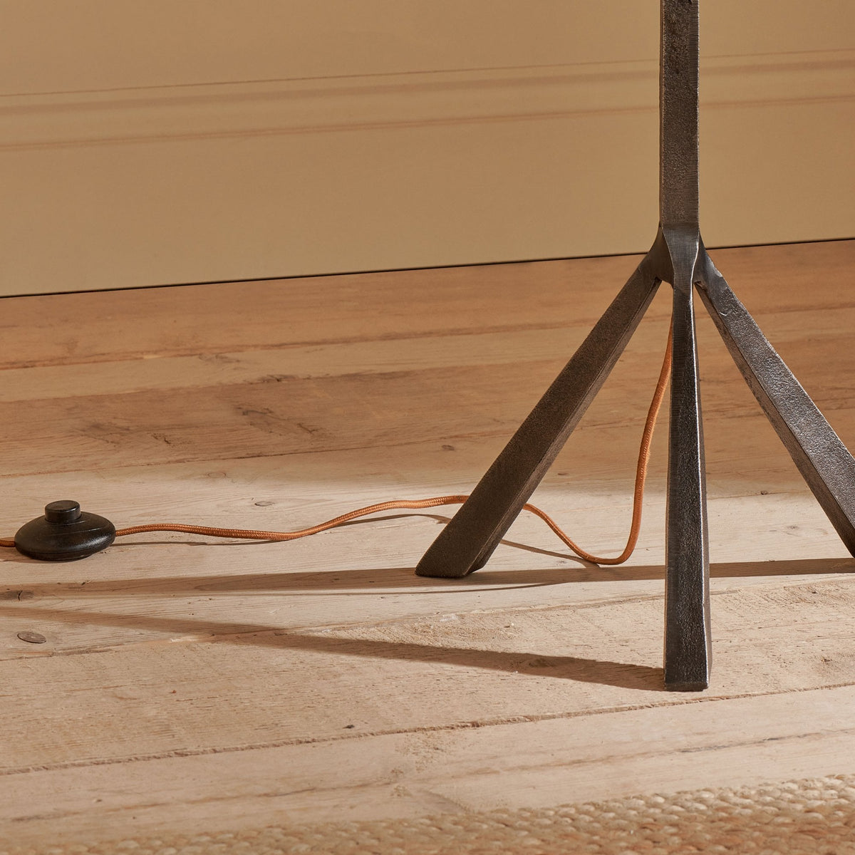 Sahhil Metal Tripod Floor Lamp in Antique Bronze