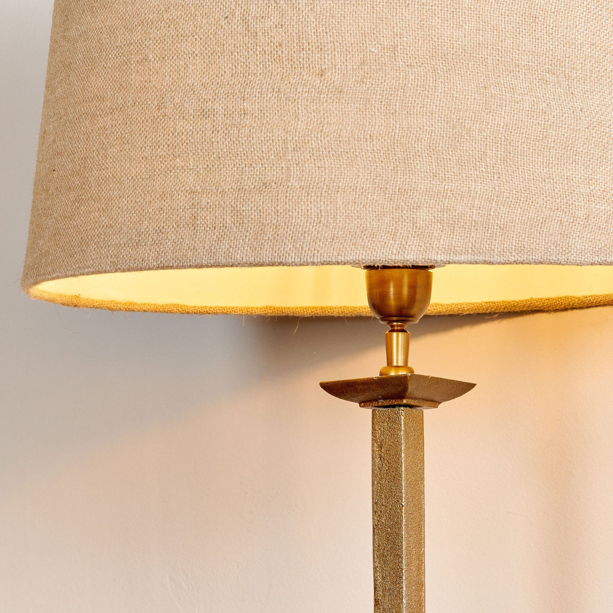 Sahhil Metal Tripod Floor Lamp in Antique Brass