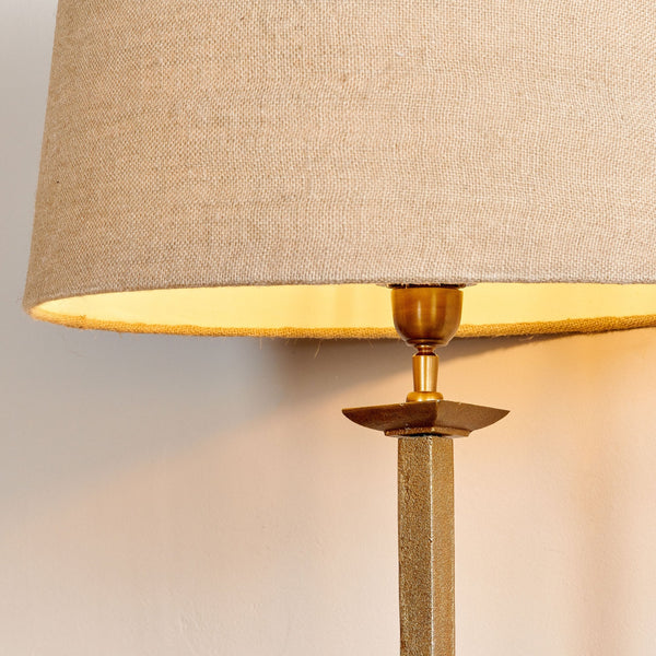 Sahhil Metal Tripod Floor Lamp in Antique Brass