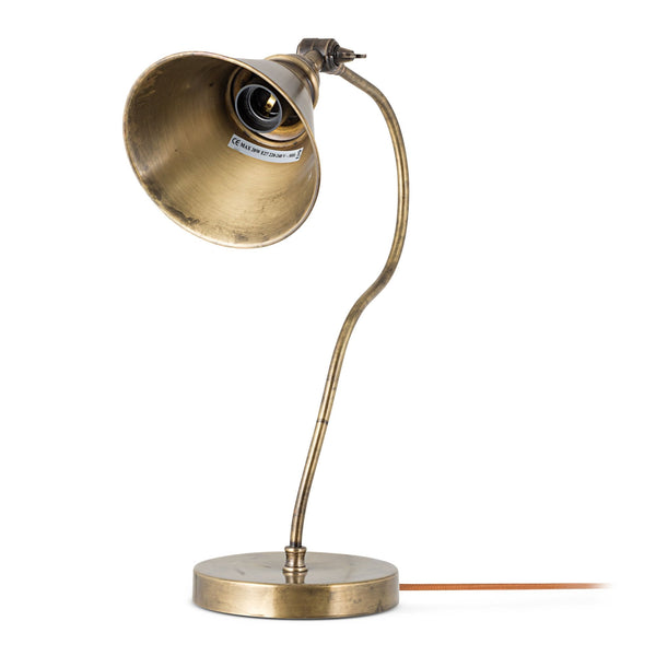 Damba Adjustable Desk Lamp in Antique Brass