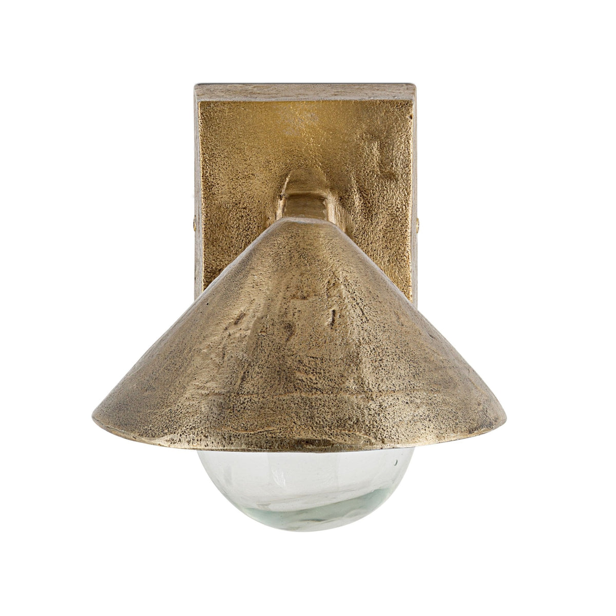 Rhya IP44 Outdoor Wall Light in Antique Brass