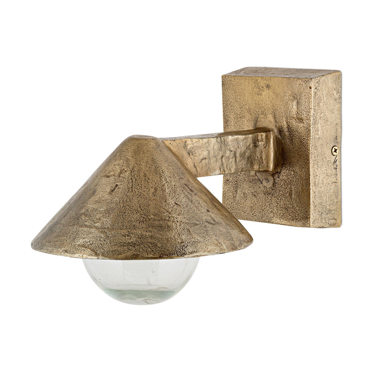 Rhya IP44 Outdoor Wall Light in Antique Brass