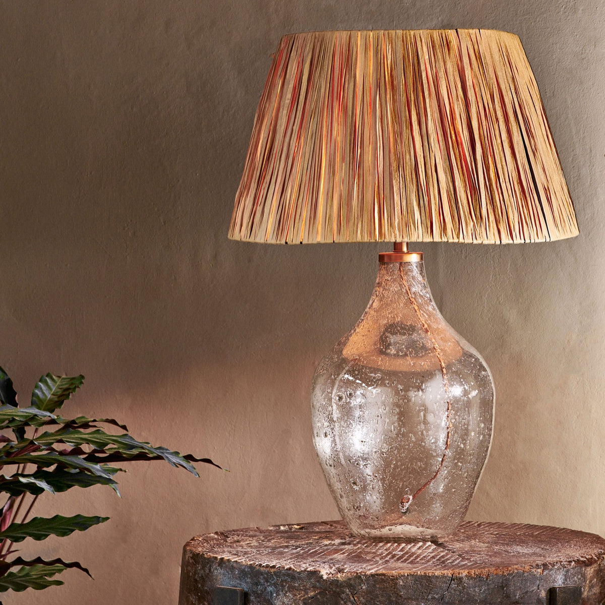 Damini Recycled Clear Glass Table Lamp Base