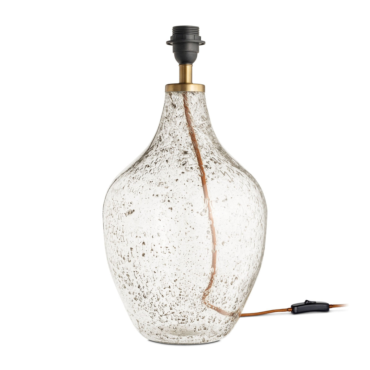 Damini Recycled Clear Glass Table Lamp Base