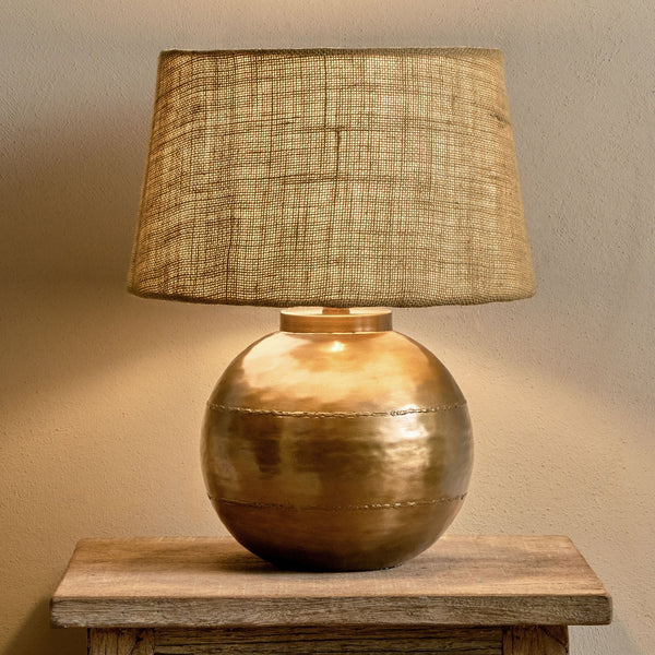 Rasan Table Lamp in Antique Brass