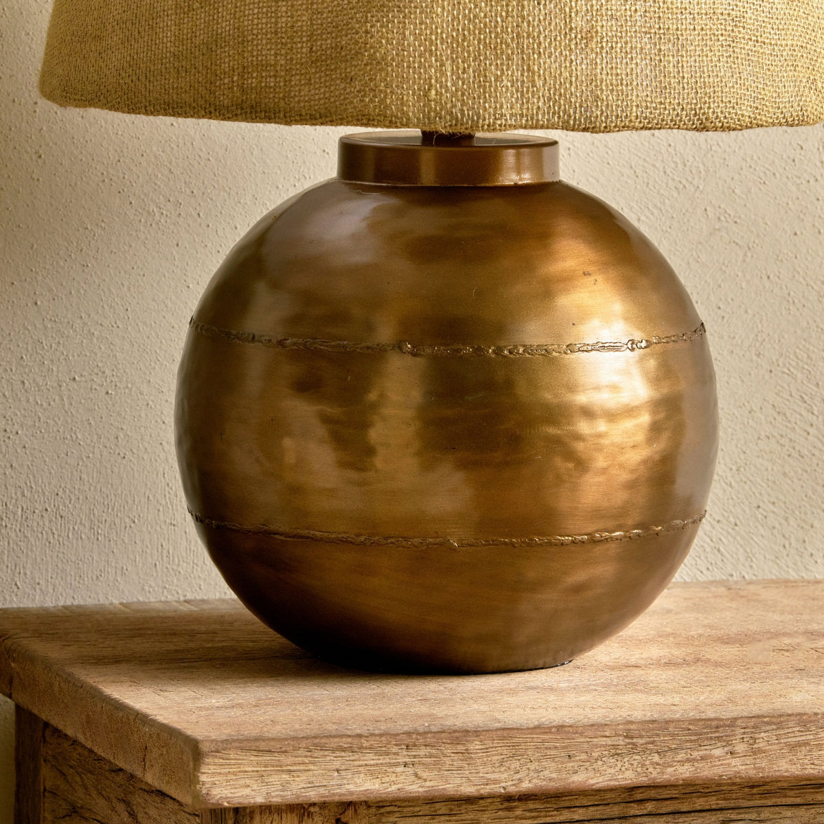 Rasan Table Lamp in Antique Brass