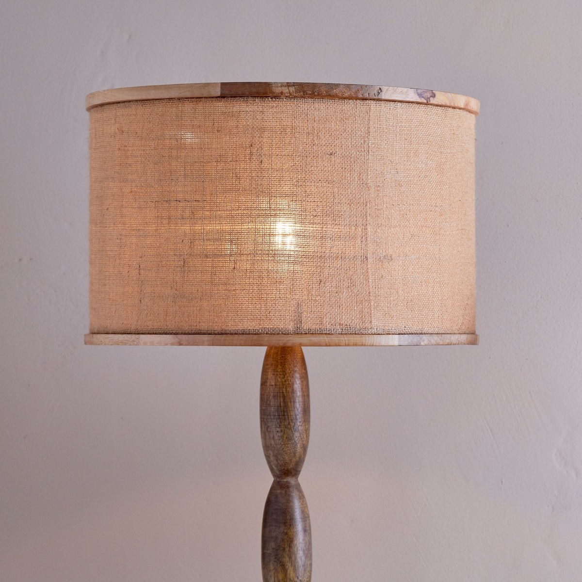 Darat Large Mango Wood & Natural Jute Lampshade