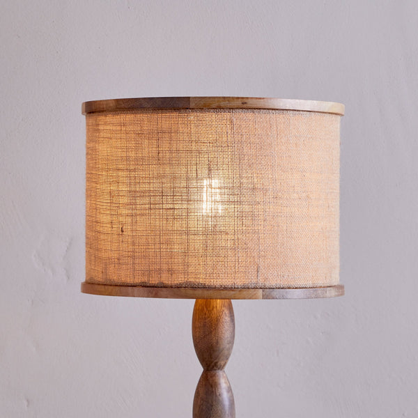 Darat Small Mango Wood & Natural Jute Lampshade