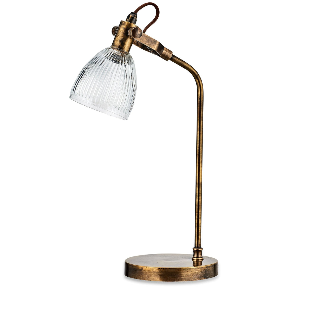 Rarni Recycled Glass Table Lamp in Antique Brass
