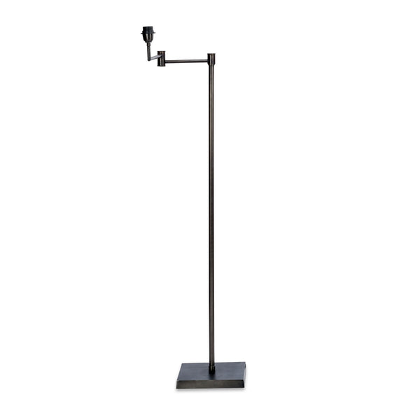 Kara Iron Swing Arm Floor Lamp Base in Aged Bronze
