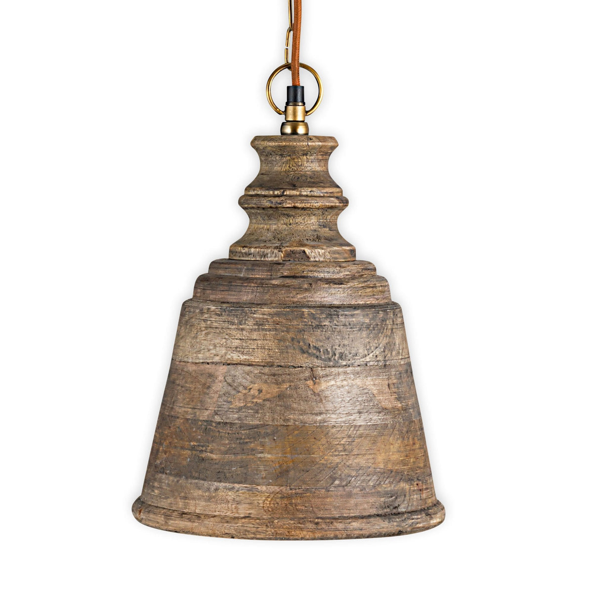 Koma Mango Wood Pendant in Ash Stain Finish