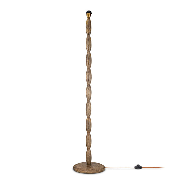 Konali Mango Wood Floor Lamp Base in Ash Stain Finish