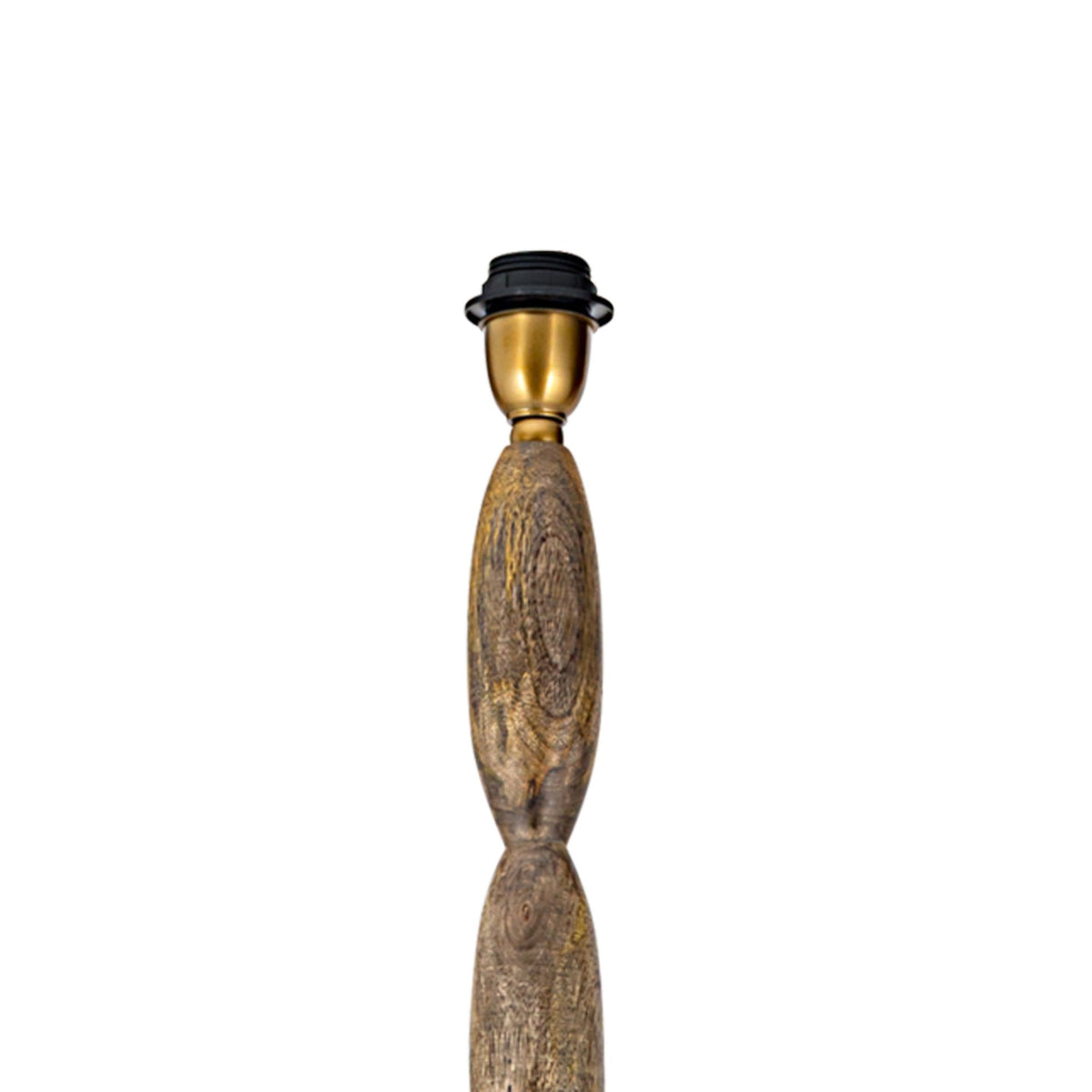 Konali Mango Wood Floor Lamp Base in Ash Stain Finish