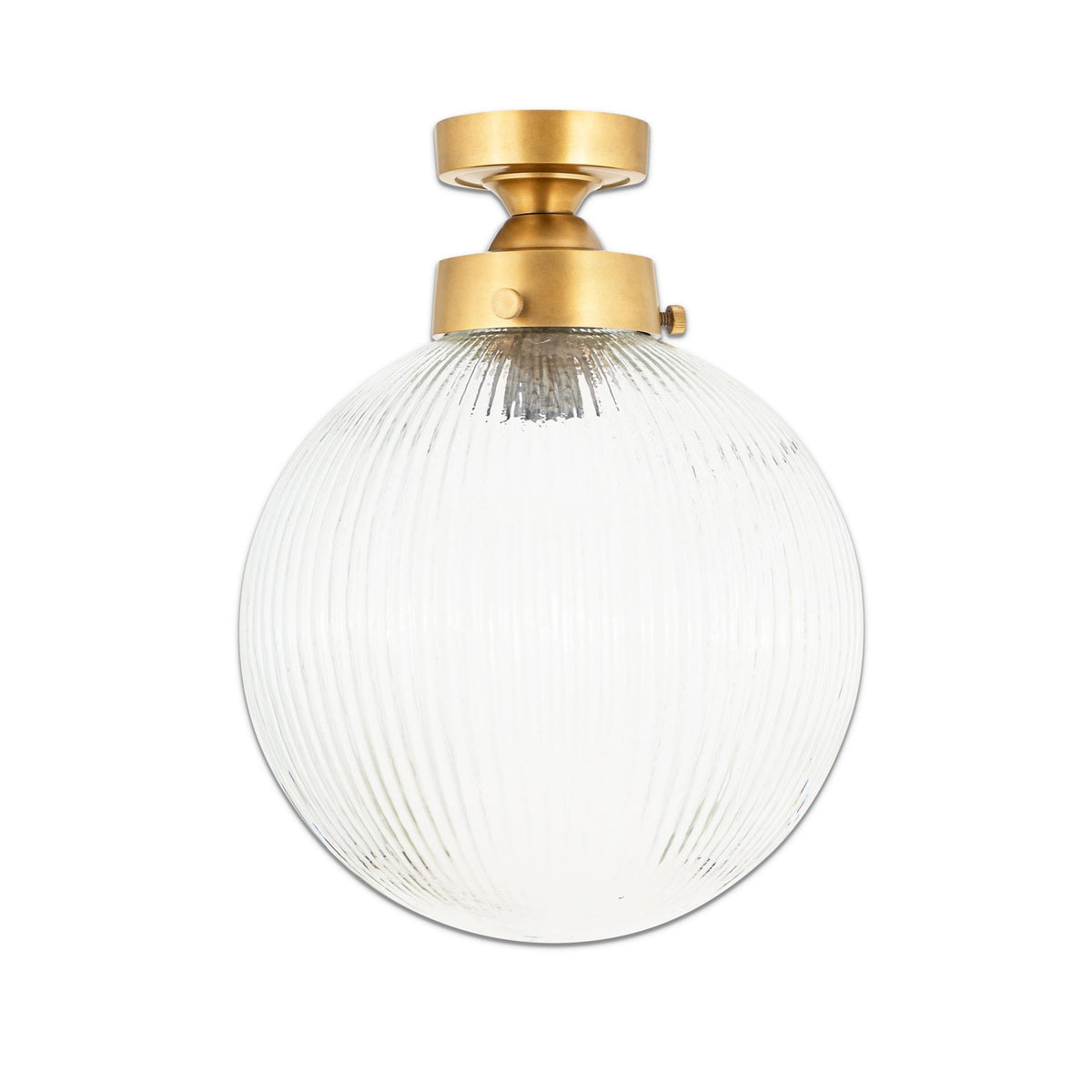 Konnie Clear Glass Bathroom Ceiling Light In Antique Brass