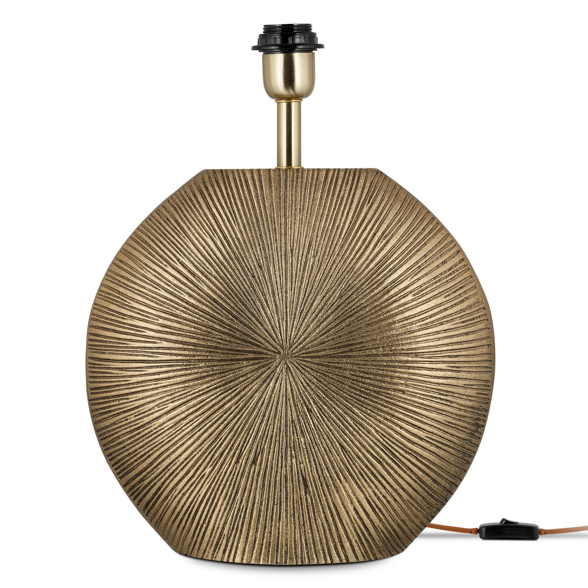 Ramvas Etched Table Lamp in Antique Brass