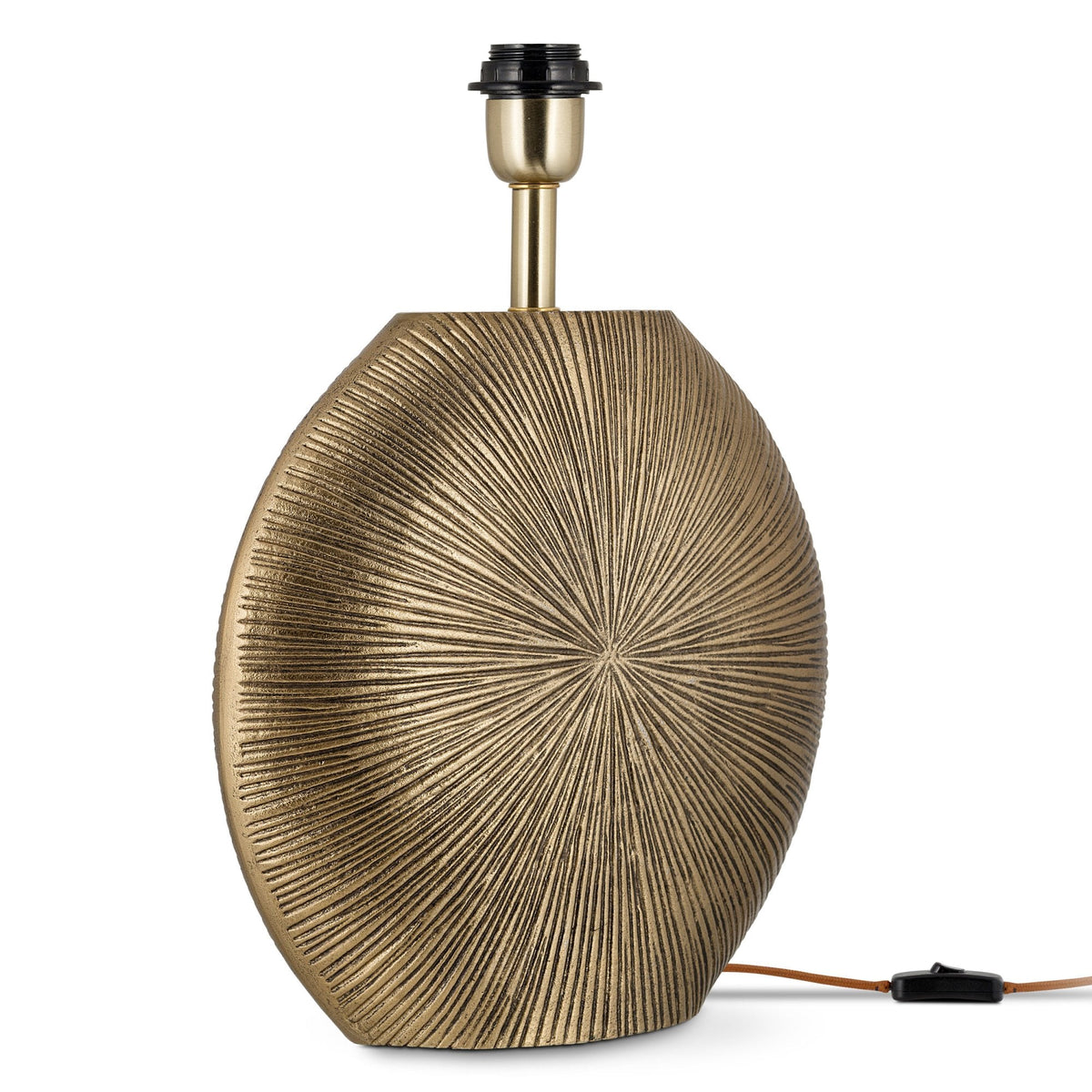 Ramvas Etched Table Lamp in Antique Brass