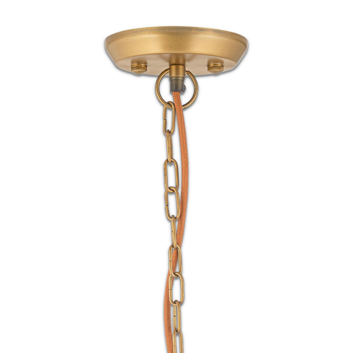 Quinn Statement Single Drop Large Hammered Metal Pendant in Antique Brass