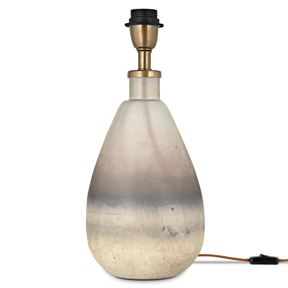 Palla Recycled Glass Table Lamp in Rustic Smoke