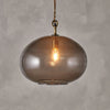 Otoro Large Round Recycled Smoke Glass Pendant