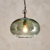 Otoro Small Round Recycled Green Glass Pendant