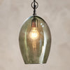 Otoro Large Oval Recycled Green Glass Pendant