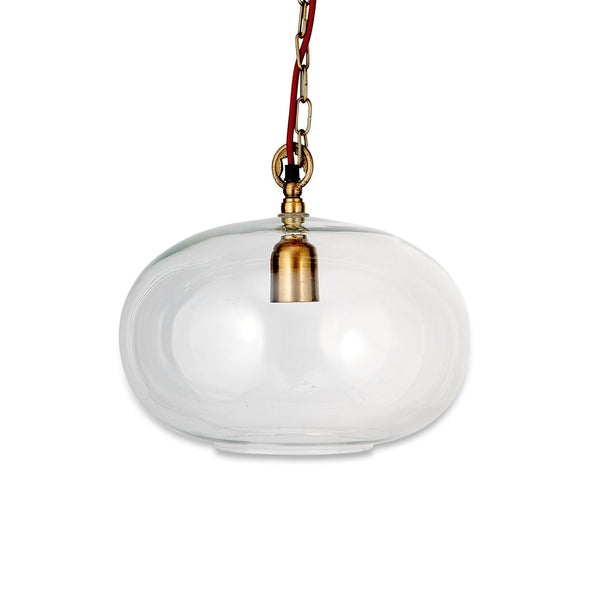 Otoro Small Round Recycled Clear Glass Pendant