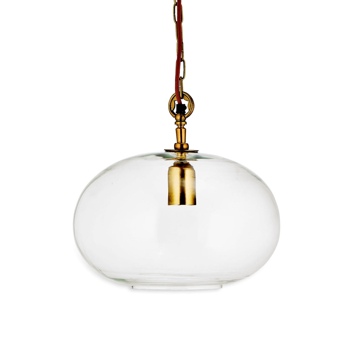 Otoro Small Round Recycled Clear Glass Pendant