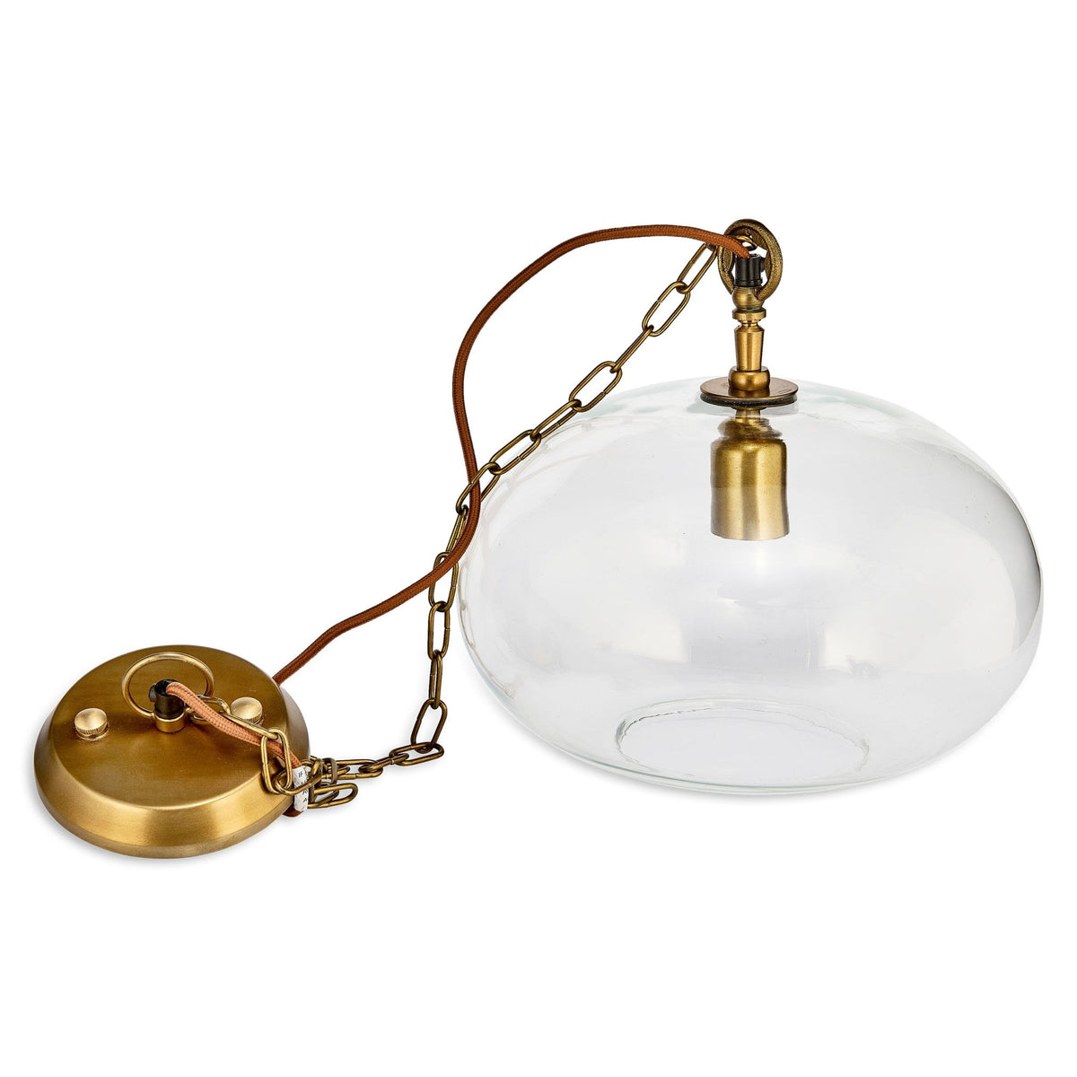 Otoro Small Round Recycled Clear Glass Pendant